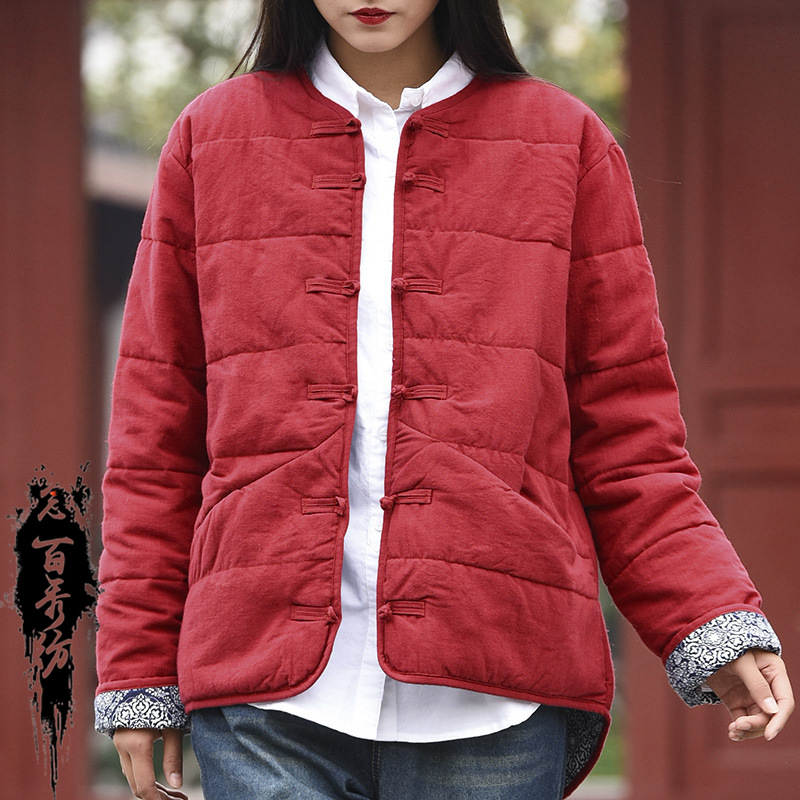 Women's long sleeve cotton-padded jacket 7