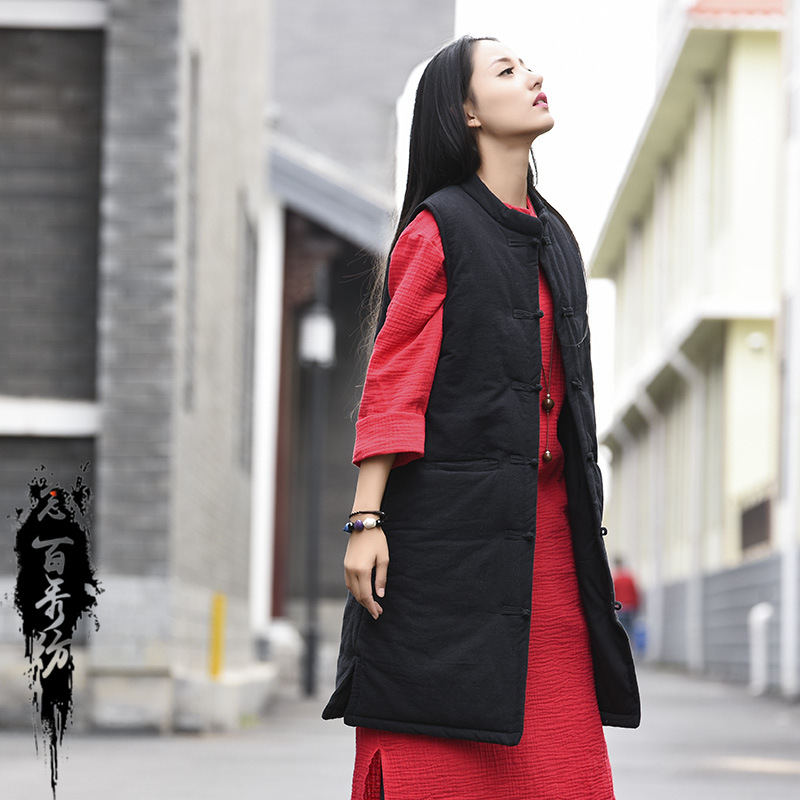 Women's long thick cotton coat 8 01