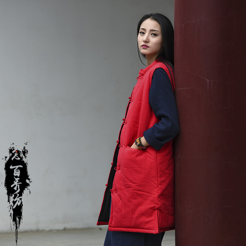 Women's long thick cotton coat 8