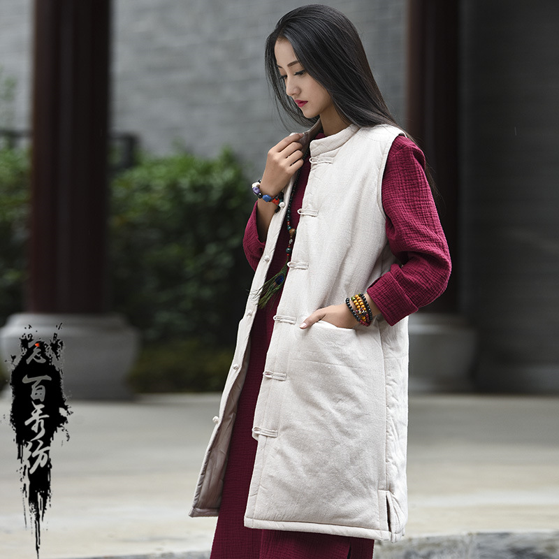 Women's long thick cotton coat 8