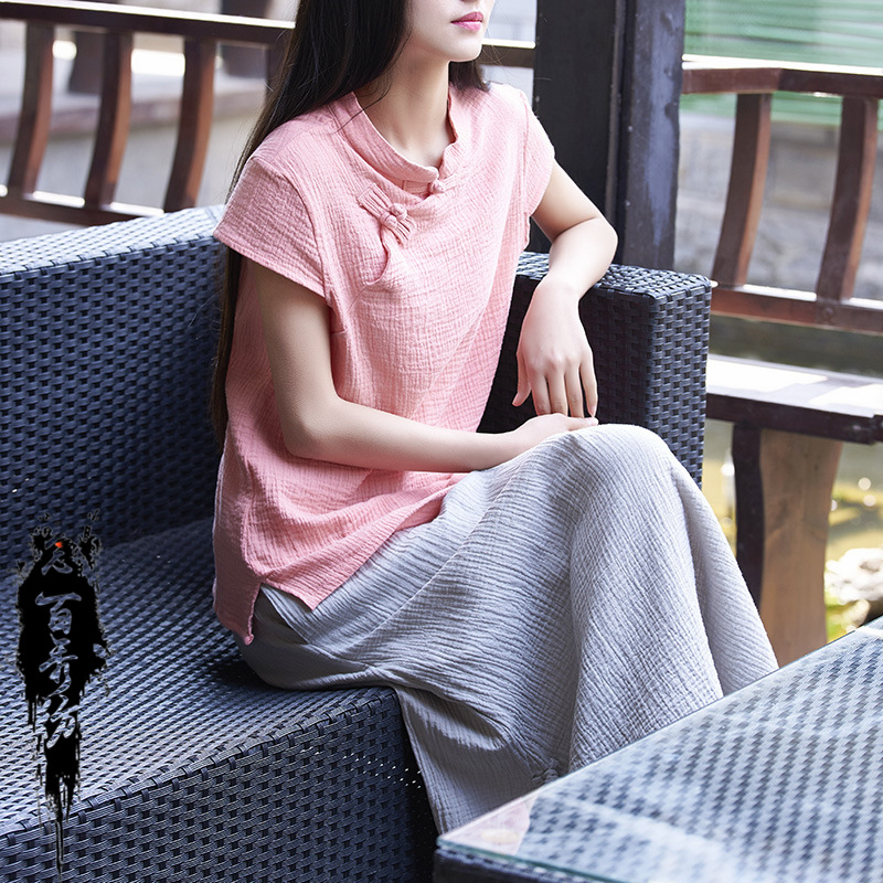 Half-sleeved button-down T-shirt 22