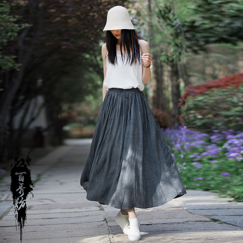 Cotton, Linen, Tie-Dye Skirt 29