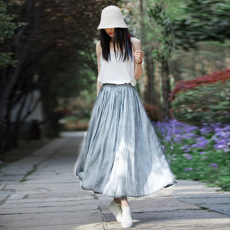 Cotton, Linen, Tie-Dye Skirt 29