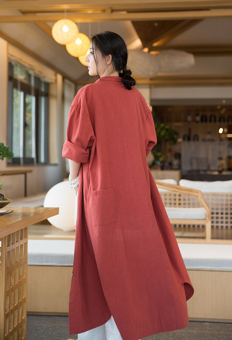 Women's long cardigan coat 60