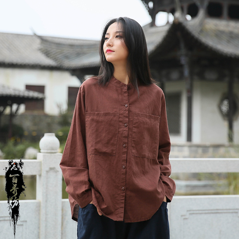 Women's long sleeve cardigan shirt 31